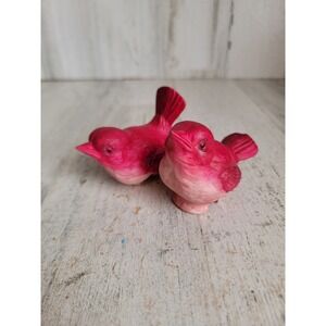 Vintage bird potholders red cardinal garden accessory‎ set Xmas decor figure